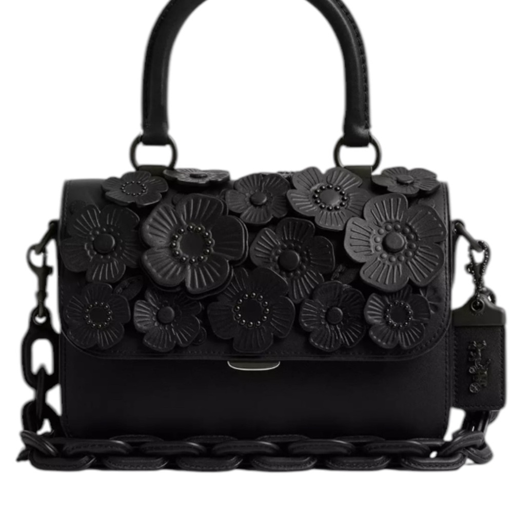 Coach Rogue Top Handle With Tea Rose Glovetanned Leather/Matte Black/Black NWT